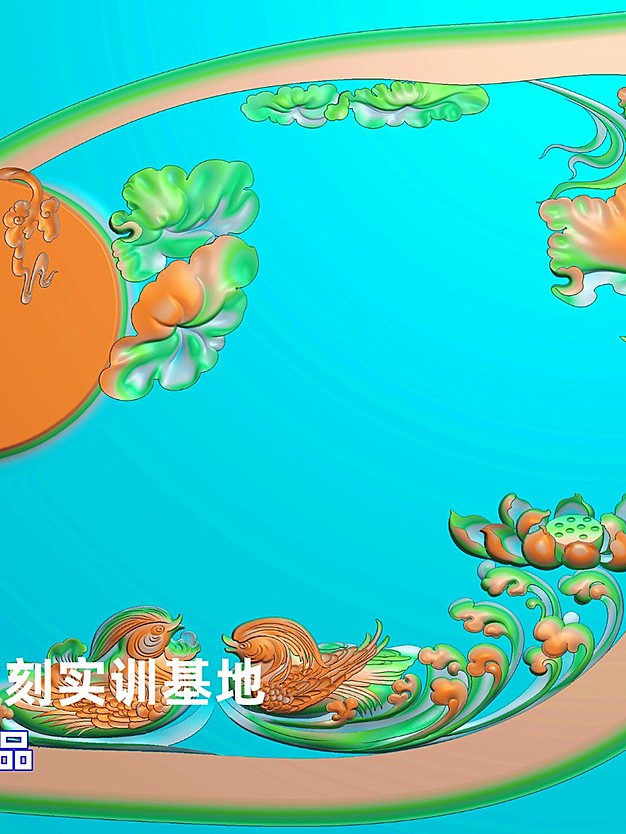 荷花鸳鸯茶海