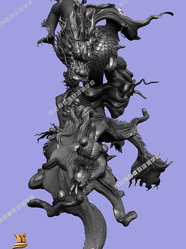 根雕龙佛