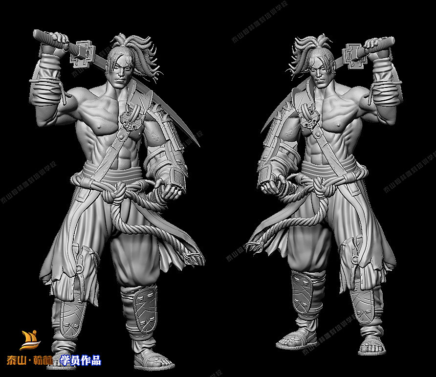 游戏人物圆雕设计作品