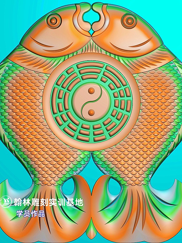 双鱼挂件 小鱼鳞好