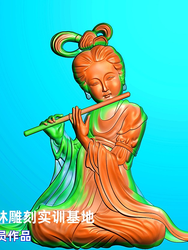 吹笛乐伎