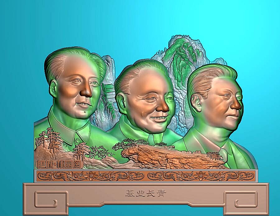 三伟人浮雕设计作品