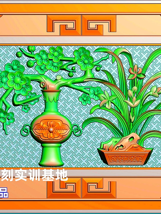 砖雕梅兰